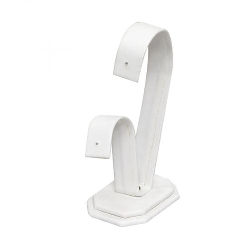 Earring Stand - White faux leather